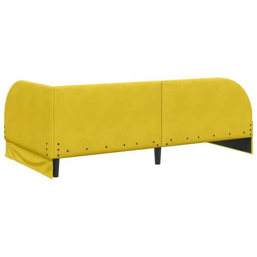 VidaXL kutni okvir kreveta s uzglavljem žuta 80 cm x 200 cm tkanina Slike