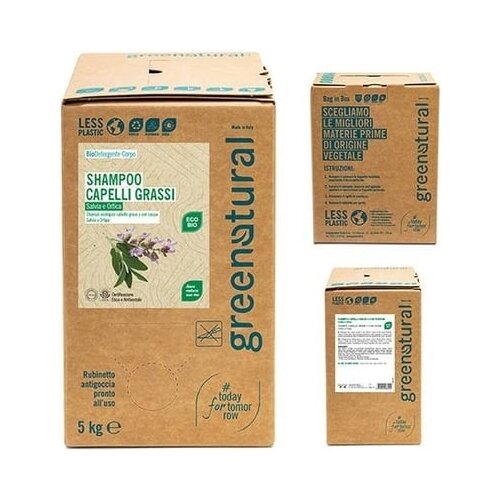 Greenatural &amp;Scaron;ampon proti prhljaju iz žajblja in koprive - 5 kg Slike