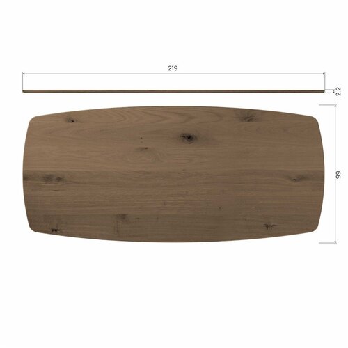 WOOOD Blagovaonski stol od punog hrasta 100x220 cm Tablo &amp;ndash; Slike