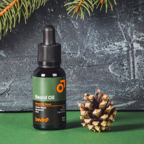 Beviro Bergamia Wood olje za brado z vonjem lesa 30 ml Slike