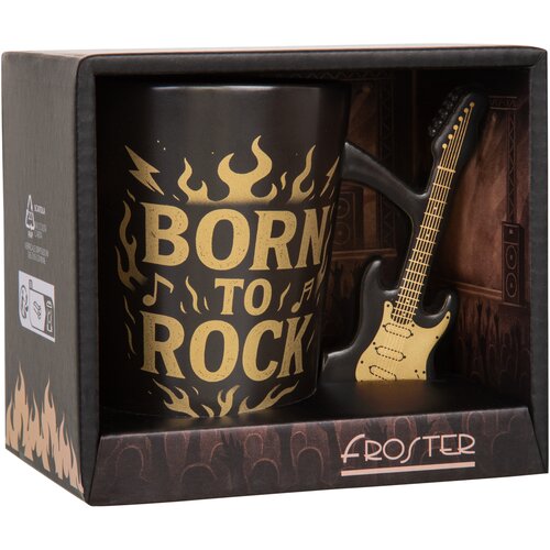 Rock skodelica z ročko v obliki električne kitare &ndash; Double cut stil - Froster - Home warming Cene