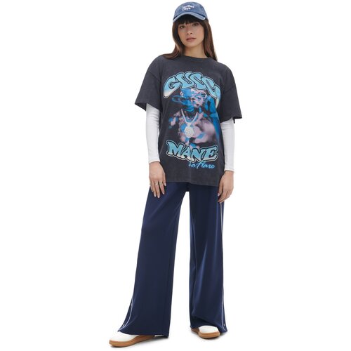 Cropp ženska majica kratkih rukava s printom Gucci Mane - Siva 0146Z-90M Slike