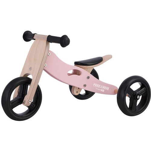 Free 2 Move drveni tricikl 2u1 Rider, rozi 48822 Cijene