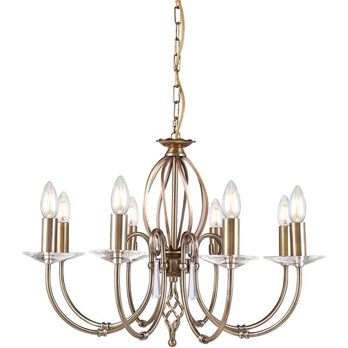 Elstead Lighting Elstead Aegean Lestenec z 8 lučmi, starana medeninasta obdelava, E14, (22099789) Slike