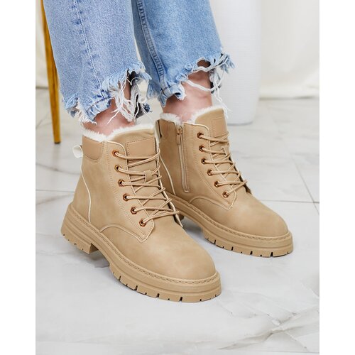 Resti Beige women's insulated trapper boots Radoras Cene