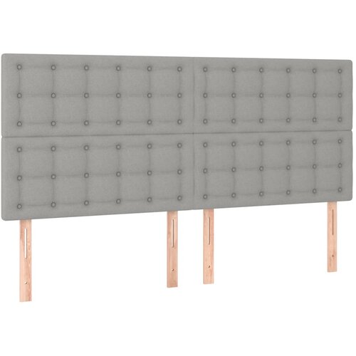  box spring s madracem LED svjetlosivi 160x200 cm tkanina Slike