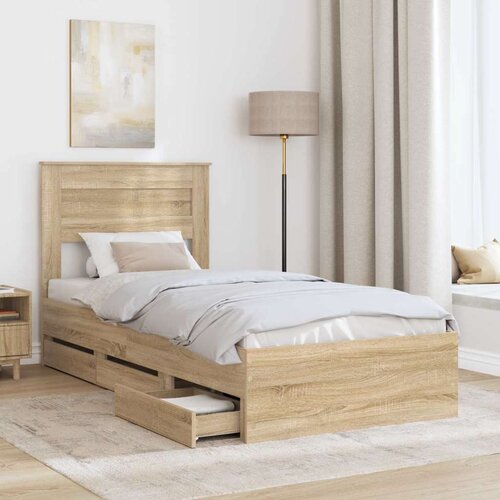  Okvir za krevet Sonoma hrast 75 x 190 cm Inženjersko Drvo - sonoma hrast 75 x 190 cm Slike