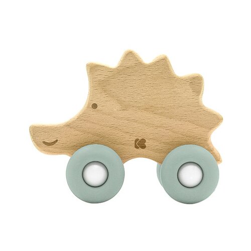 Kikka Boo KikkaBoo drvena igračka sa silikonskom glodalicom hedgehog mint ( KKB10244 ) Slike