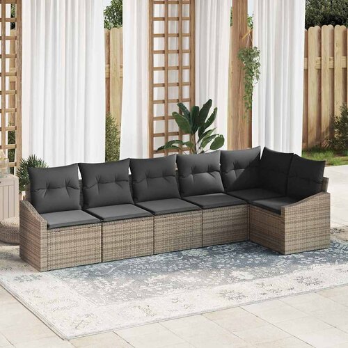  Set sofe 6 kom. Siva poliratan 288,5 x 123,5 x 85 cm Cene