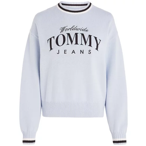 Tommy Jeans Pulover pastelno plava / crna