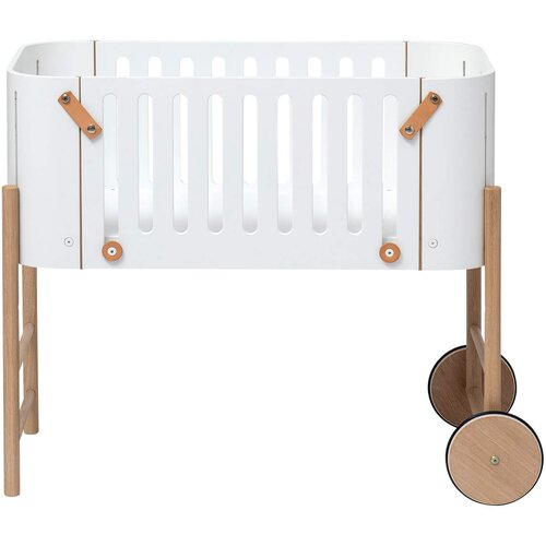 Oliver Furniture&amp;reg; otro&amp;scaron;ka posteljica co-sleeper 40x80 z vključenim kitom za pretvorbo v klop white/oak Slike