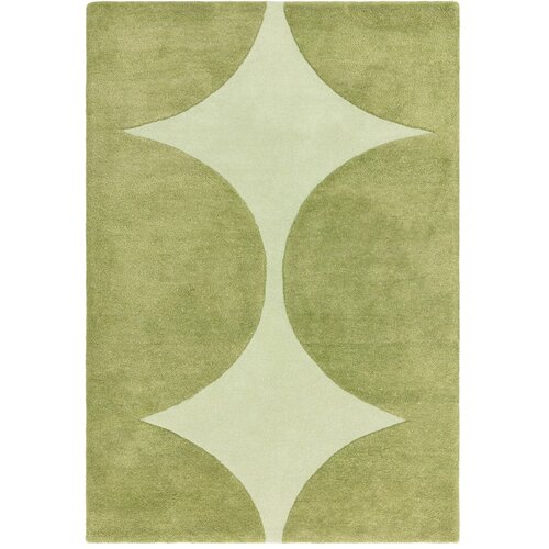 Asiatic Carpets Zelena ročno tkana volnena preproga 160x230 cm Canvas &amp;ndash; Slike