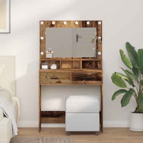 vidaXL stari les les 79 x 41 x 135 cm ogledalo toaletna miza Cene