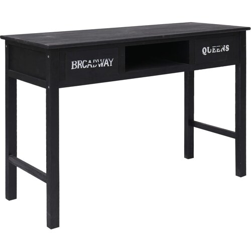 VidaXL Konzolna mizica črna 110x45x76 cm les Slike