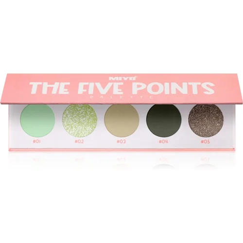 Miyo Eyeshadow The five points paleta sjenila za oči nijansa 36 Pistachio gelato 1 kom