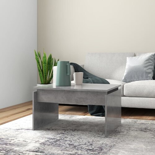 The Living Store Klubska mizica betonsko siva 68x50x38 cm iverna plošča - Klubska Mizica, (21573321) Cene
