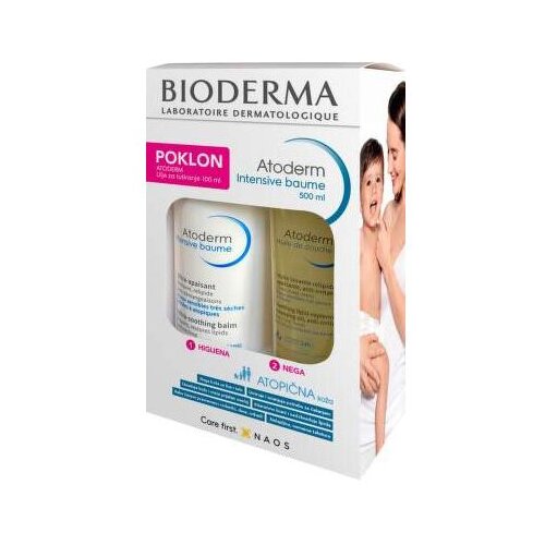 Bioderma Set Balzam 500ml + Atoderm Ulje za tu&amp;scaron;iranje Atoderm Intens 100ml Slike