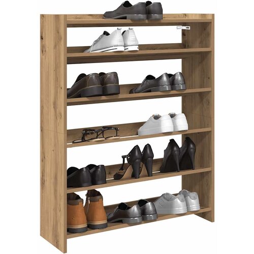 vidaXL Regal za čevlje artisan hrast 80x25x100 cm inženirski les Cene