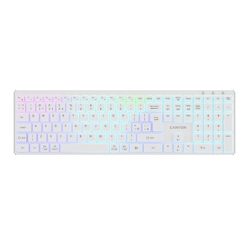 Canyon HKB-W11 UKUS RGB Wireless White CNS-HBTK11W Cene