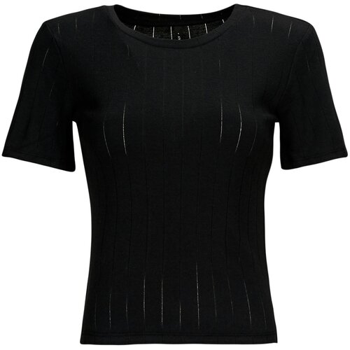 Only Topi &amp;amp; Bluze ONLLISA S/S MODAL O-NECK TOP JRS Črna Slike