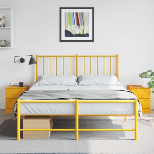vidaXL Nočna omarica 2 kosa rumena 34,5x39x44 cm jeklo Cene