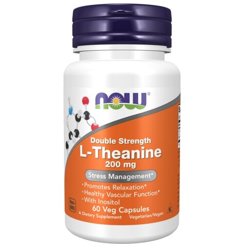 Now Foods L-teanin double strength NOW, 200 mg (60 kapsul) Cene