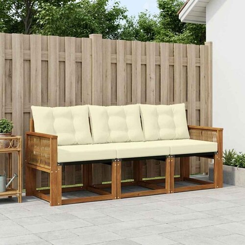 Set vanjskih sofa 3 kom. Prirodna i krem Cijene