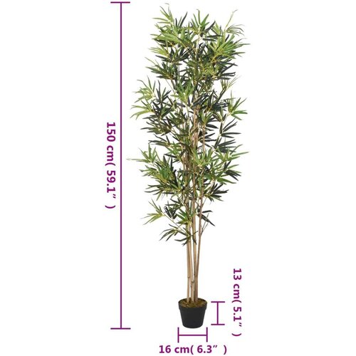 vidaXL Umjetno stablo bambusa 828 listova 150 cm zeleno Cijene