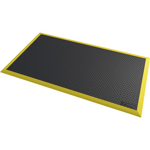 Notrax Podloga za preprečevanje utrujenosti Diamond Flex™ Nitrile, DxŠ 1630 x 1020 mm, črne / rumene barve Cene