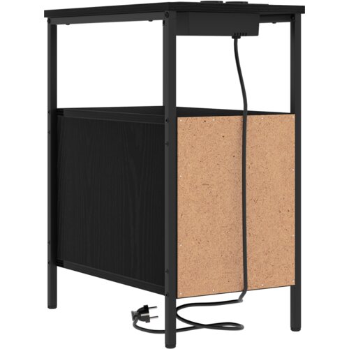 VidaXL Noćni ormar Crni hrast 30 x 48 x 61 cm Konstruirano drvo Slike