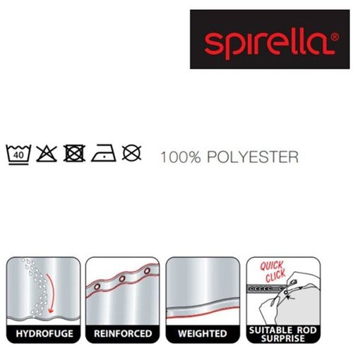 Spirella Tu&amp;scaron; zavjesa 180x200 cm Primo &amp;ndash; Slike