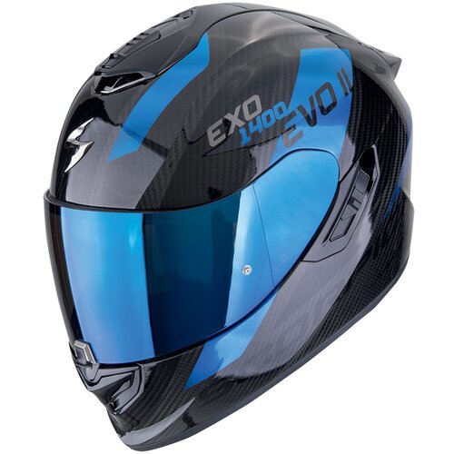 Scorpion Exo-1400 evo ii carbon air platted black blue kaciga Cene