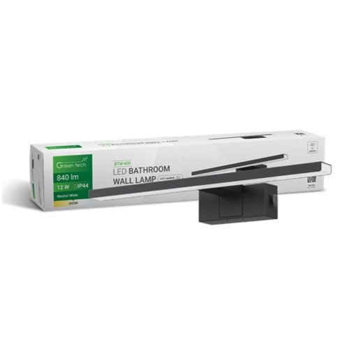 Greentech LED ZIDNA LAMPA 840lm, 12W, 4000K, IP44, 60CM Cene