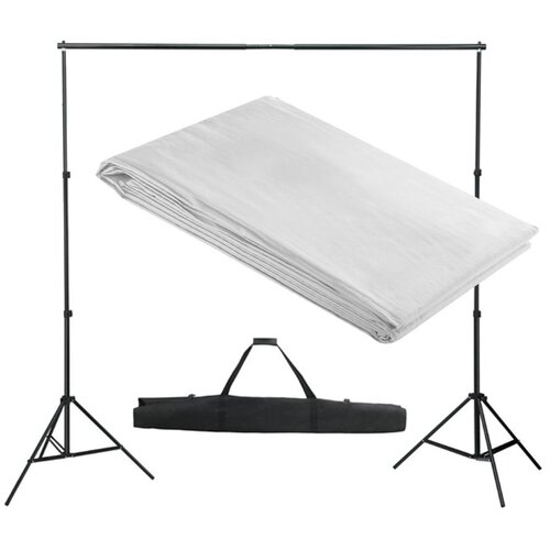 vidaXL Podporni sistem za ozadje 300 x 300 cm bele barve Cene