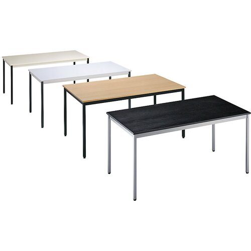 eurokraft basic večnamenska miza, pravokotna oblika, šxv 1400 x 740 mm, globina 700 mm, plošča svetlo siva, ogrodje bazaltno sivo Cene