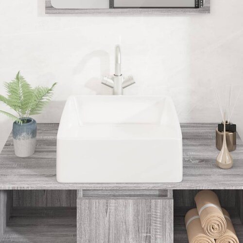  Umivaonik bijeli 37 x 37 x 13 cm keramički četvrtasti Slike