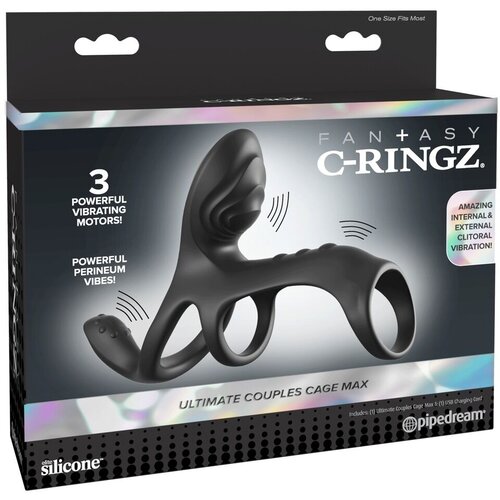 Pipedream Vibrirajući kavez za penis sa klitostimulatorom Fantasy C-Ringz Slike