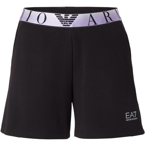 Ea7 Emporio Armani Hlače črna / bela Cene