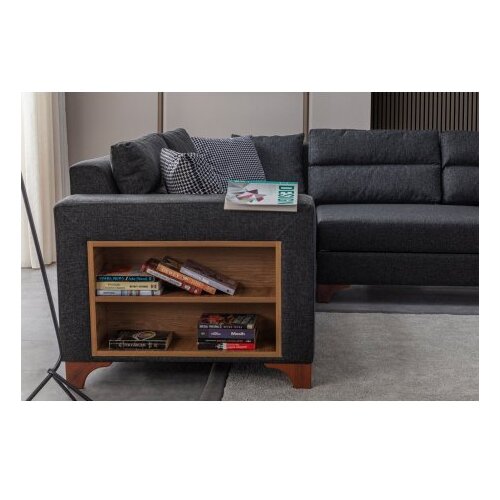 Atelier Del Sofa Ugaona garnitura na razvlačenje Tloft Left, 230x285 cm, Siva Slike
