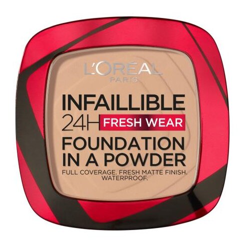 L&amp;acute;Or&amp;eacute;al Paris Infaillible 24H Fresh Wear Foundation In A Powder puder za sve vrste kože 9 g Nijansa 130 true beige Slike