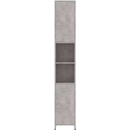 VidaXL Kupaonski ormarić siva boja betona 30 x 30 x 183,5 cm iverica Slike
