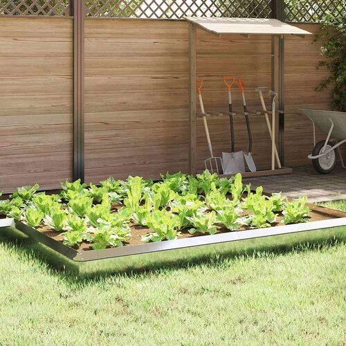vidaXL Ograda protiv puževa 4 pcs Srebrno 50 x 3,5 x 25 cm Cene
