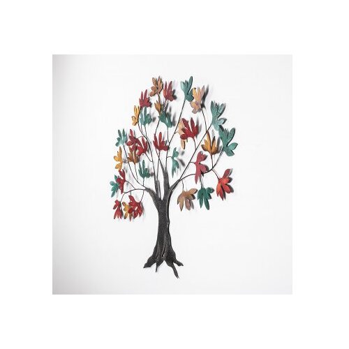 Wallity Zidna dekoracija Drvo sa &amp;scaron;arenim li&amp;scaron;ćem 115x94x4 cm Slike