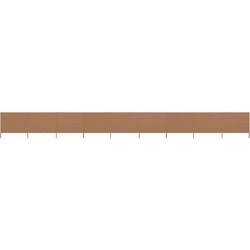  Vjetrobran s 9 panela od tkanine 1200 x 160 cm smeđe-sivi Cene
