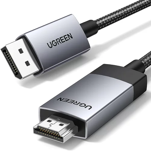 Ugreen DisplayPort na HDMI kabel 4K@60Hz HDR Active DP 1.2 v HDMI 2.0, 1M, (20787405)