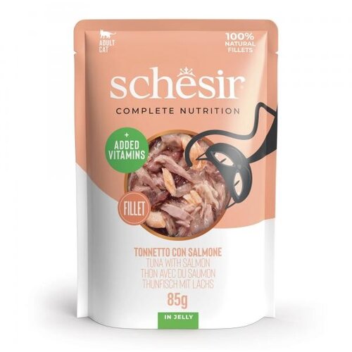 Schesir Complete&Balanced kesica za mačke - Tuna i losos u želeu 85g Cene