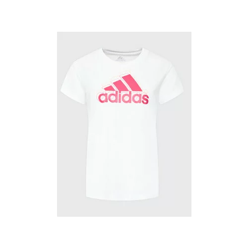 Adidas Športna majica Brand Love HK6514 Bela Regular Fit