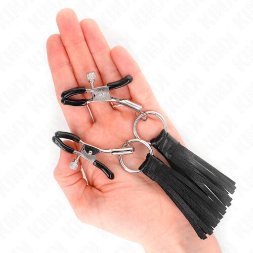 Kink &amp;Scaron;Čipalke Za BradaviČke Leatherette Tassel Black Slike