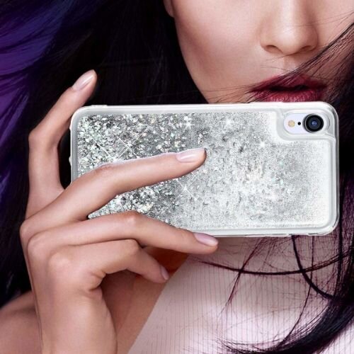 Nillkin silikonski ovitek za samsung galaxy A40 A405 prozoren s srebrnimi ble&amp;scaron;čicami Slike