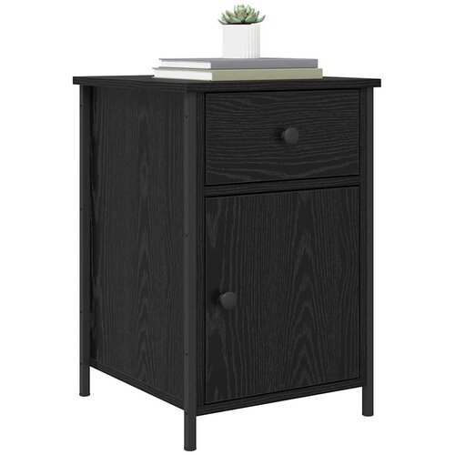  Noćni ormar 2 pcs Crni hrast 40 x 42 x 60 cm Konstruirano drvo Slike